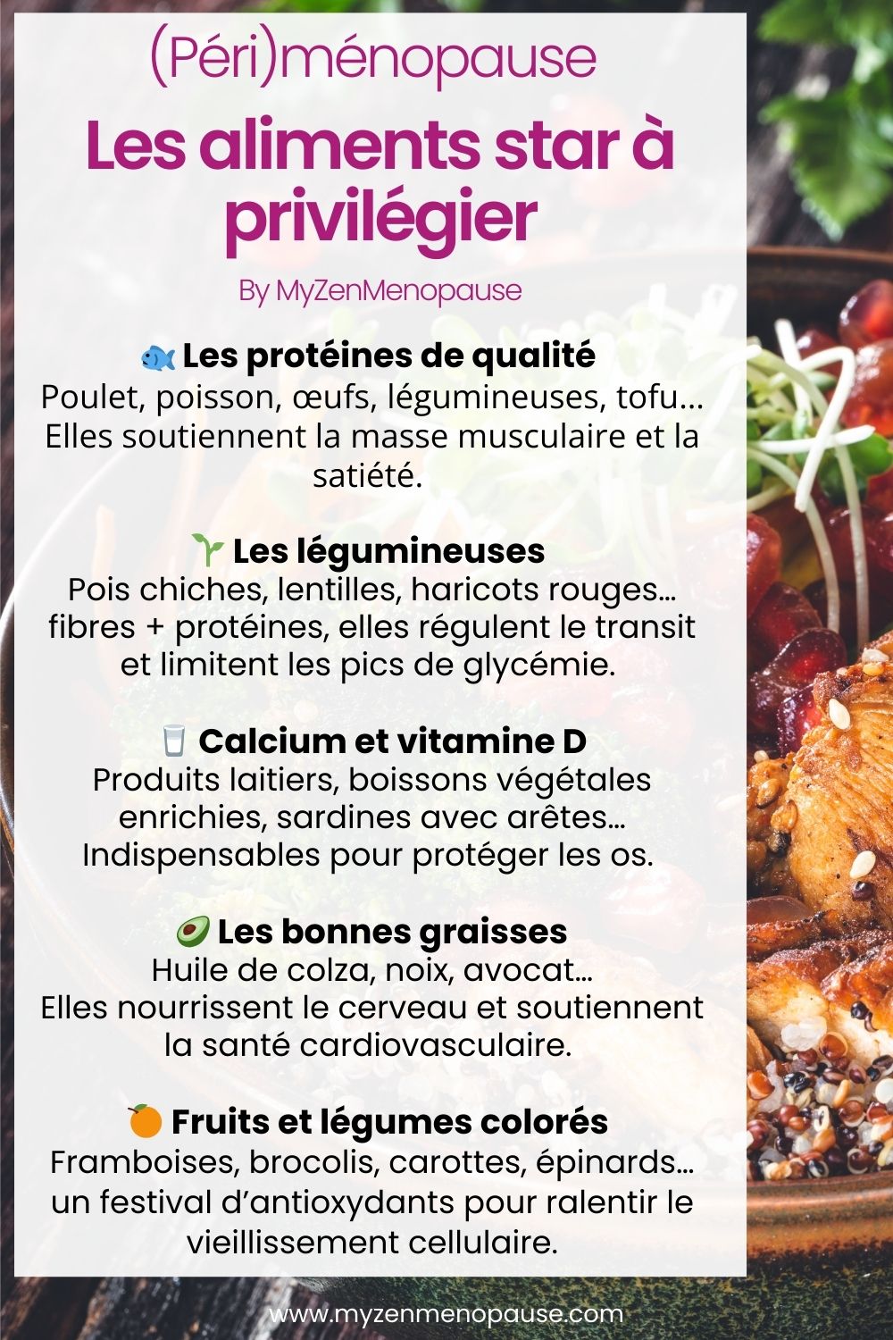 les aliments stars dans un dans un menu semaine regime menopause