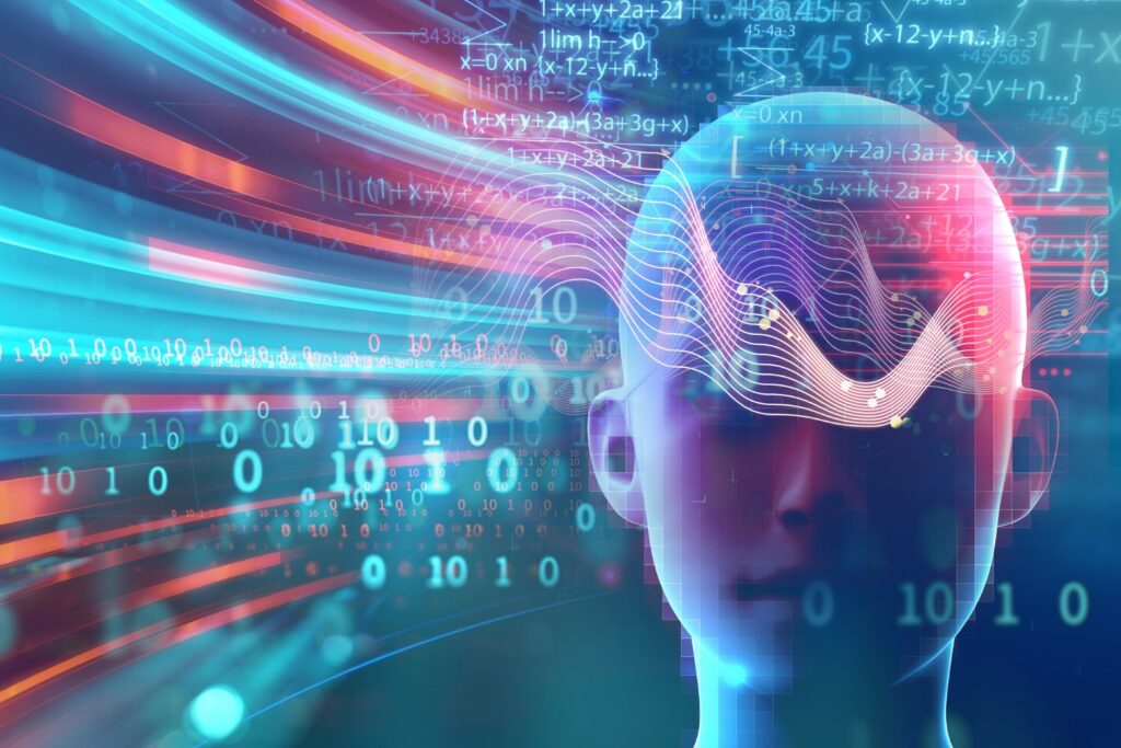 une tête de synthèse rose et bleue pour expliquer ce que dit la science sur le menu semaine regime ménopause