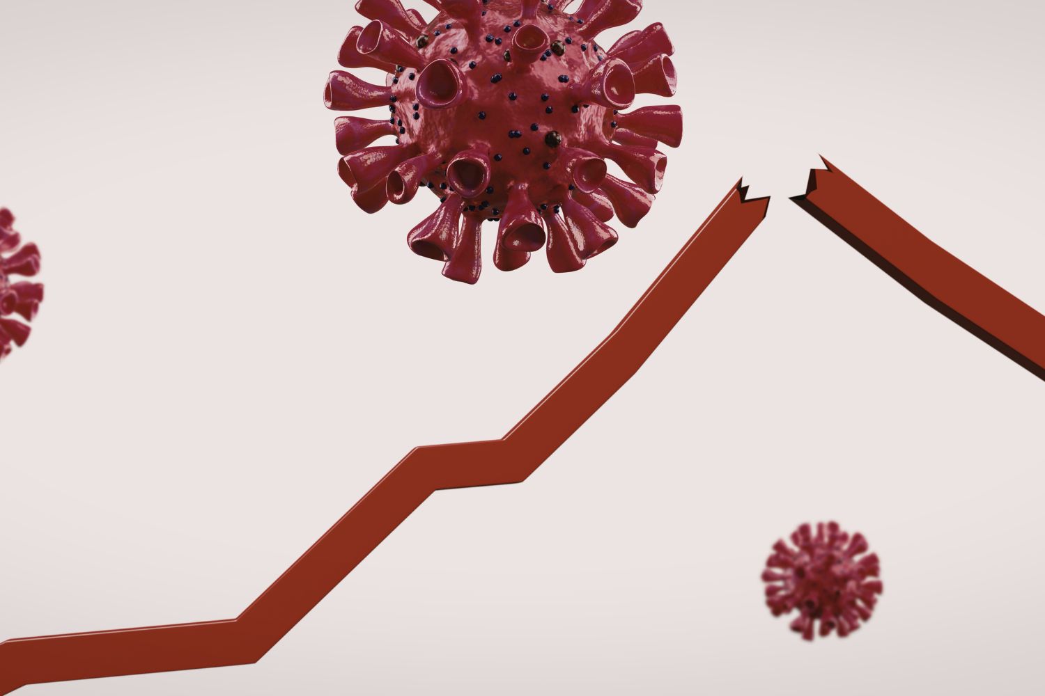 Une illustration d'œstrogène qui montre une courbe en hausse et qui casse pour illustrer l'article ventre à la ménopause.